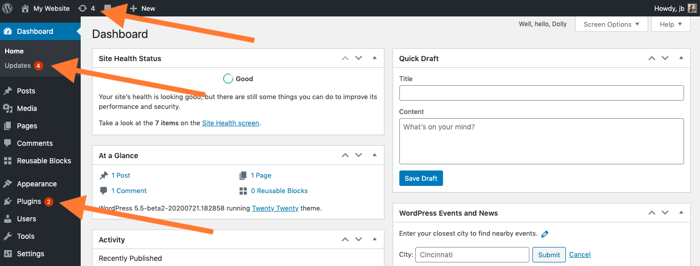 Problèmes avec les mises à jour automatiques WordPress