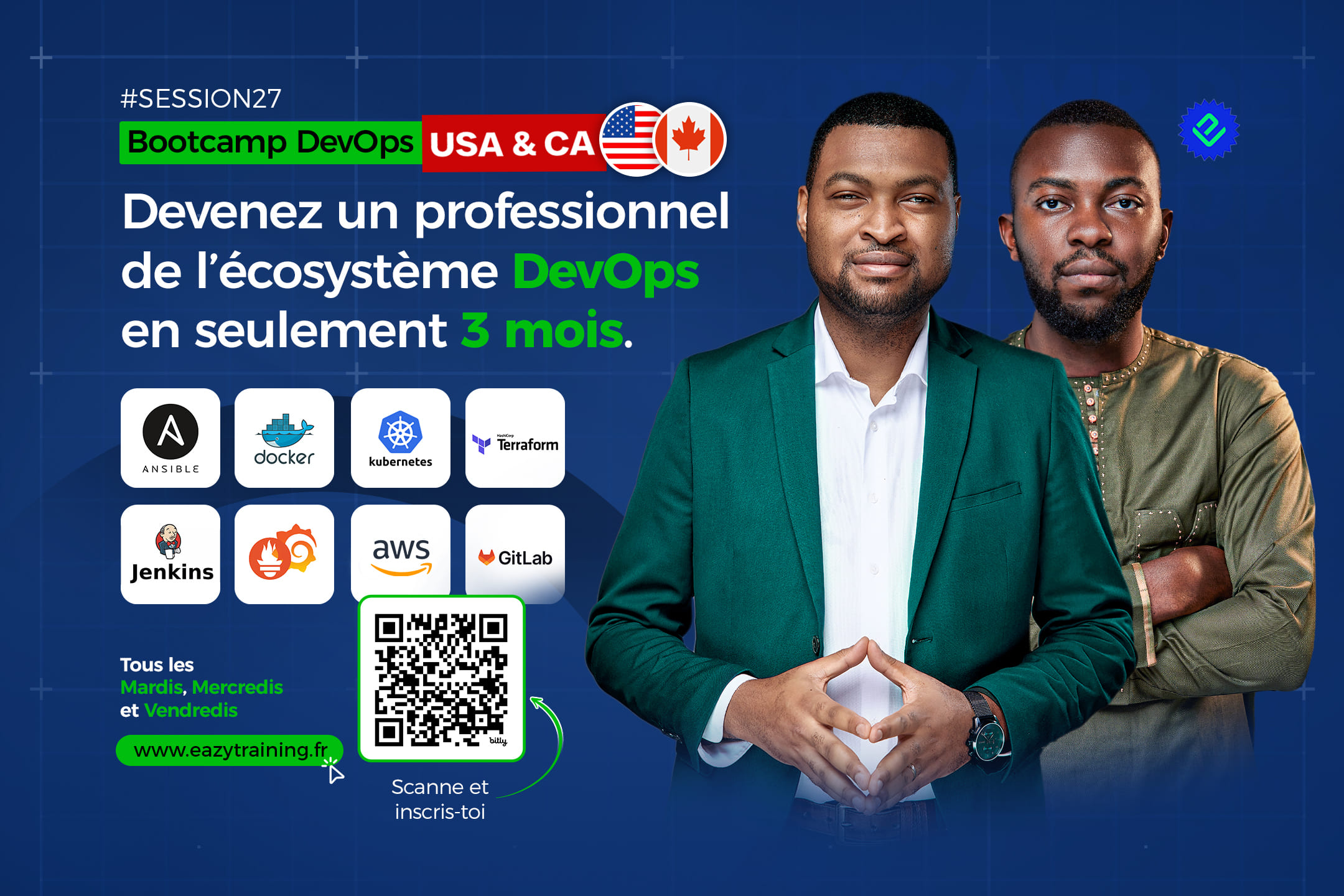 EAZYTraining Formation DevOps BootCamp Septembre 2025 full USA & CANADA